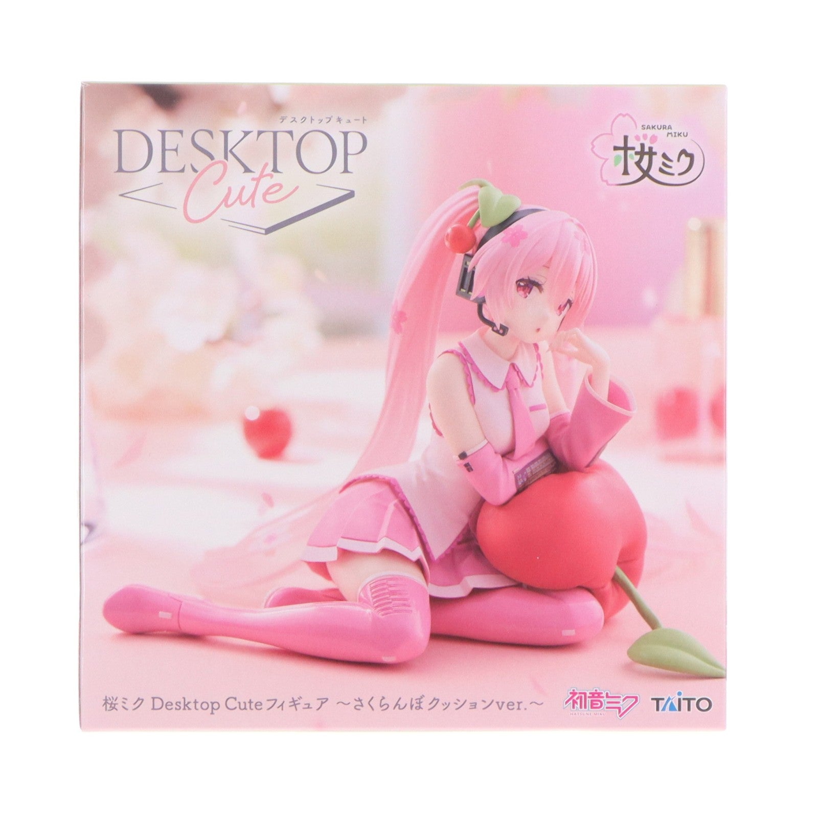 【中古即納】[FIG] 桜ミク キャラクター・ボーカル・シリーズ01 初音ミク Desktop Cute フィギュア ～さくらんぼクッションver.～ プライズ(451846200) タイトー(20250228)