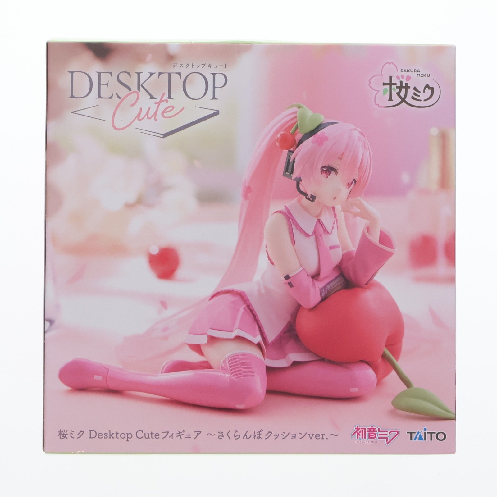 【中古即納】[FIG] 桜ミク キャラクター・ボーカル・シリーズ01 初音ミク Desktop Cute フィギュア ～さくらんぼクッションver.～ プライズ(451846200) タイトー(20250228)