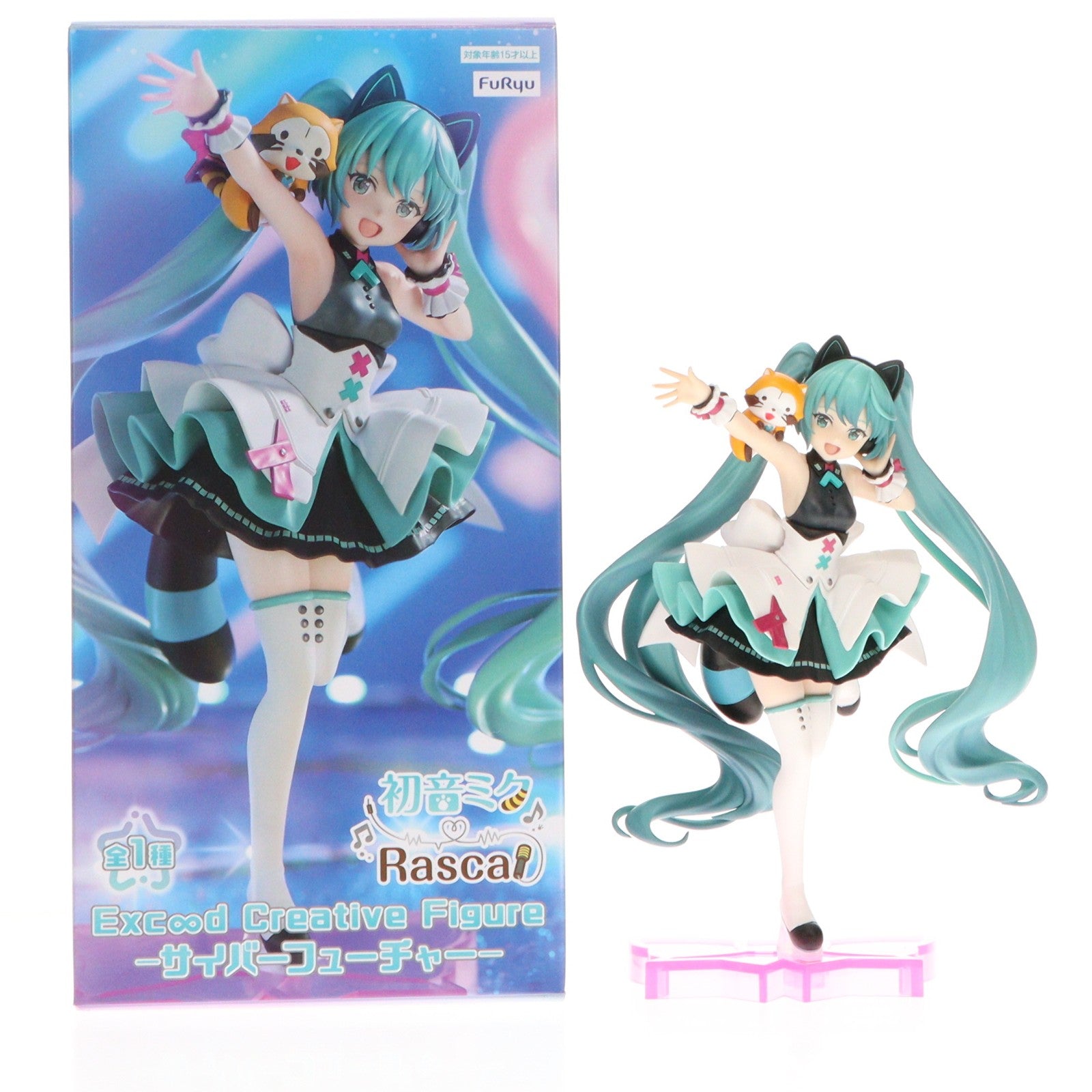 【中古即納】[FIG] 初音ミク&ラスカル 初音ミク×ラスカル Exc∞d Creative Figure-サイバーフューチャー- フィギュア プライズ(AMU-PRZ15228) フリュー(20230831)