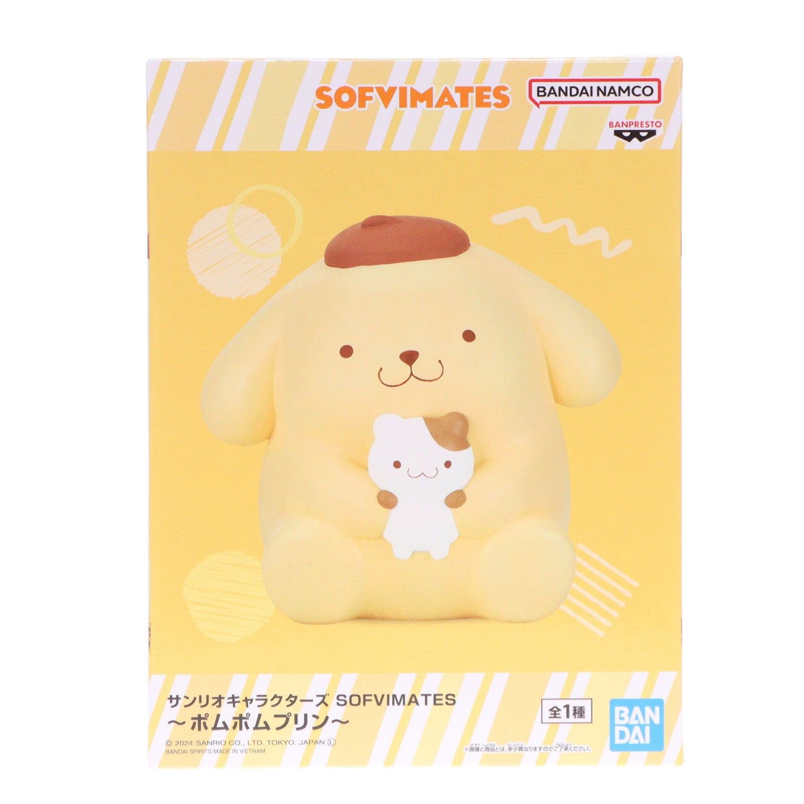 【中古即納】[FIG] ポムポムプリン サンリオキャラクターズ SOFVIMATES～ポムポムプリン～ ソフビフィギュア プライズ(2723591) バンプレスト(20240720)