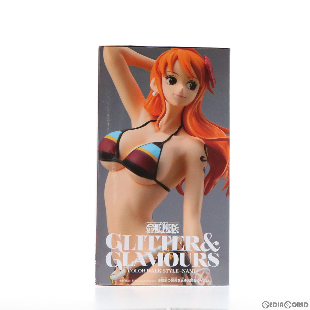 【中古即納】[FIG] ナミ(水色/エンジ) ワンピース GLITTER&GLAMOURS COLOR WALK STYLE-NAMI- ONE PIECE フィギュア プライズ(39487) バンプレスト(20190720)
