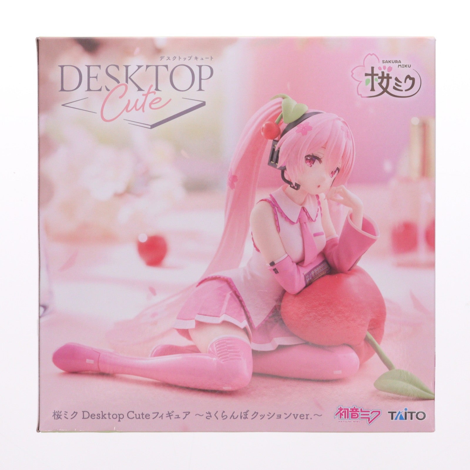 【中古即納】[FIG] 桜ミク キャラクター・ボーカル・シリーズ01 初音ミク Desktop Cute フィギュア ～さくらんぼクッションver.～ プライズ(451846200) タイトー(20250228)