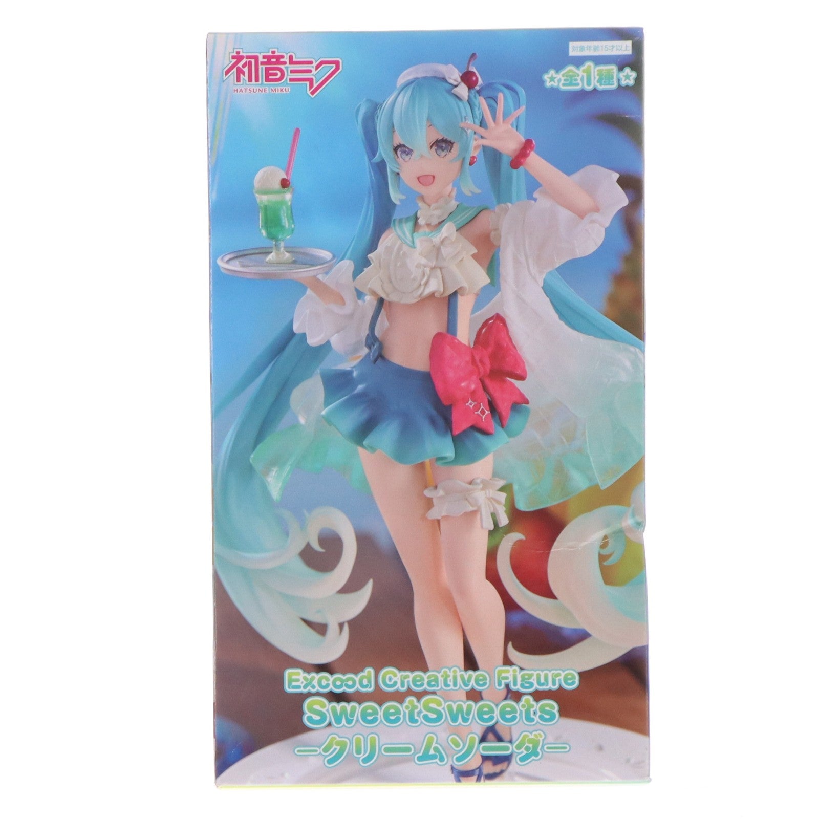 【中古即納】[FIG] 初音ミク キャラクター・ボーカル・シリーズ01 初音ミク Exc∞d Creative Figure SweetSweets-クリームソーダ- フィギュア プライズ(AMU-PRZ15610) フリュー(20230930)