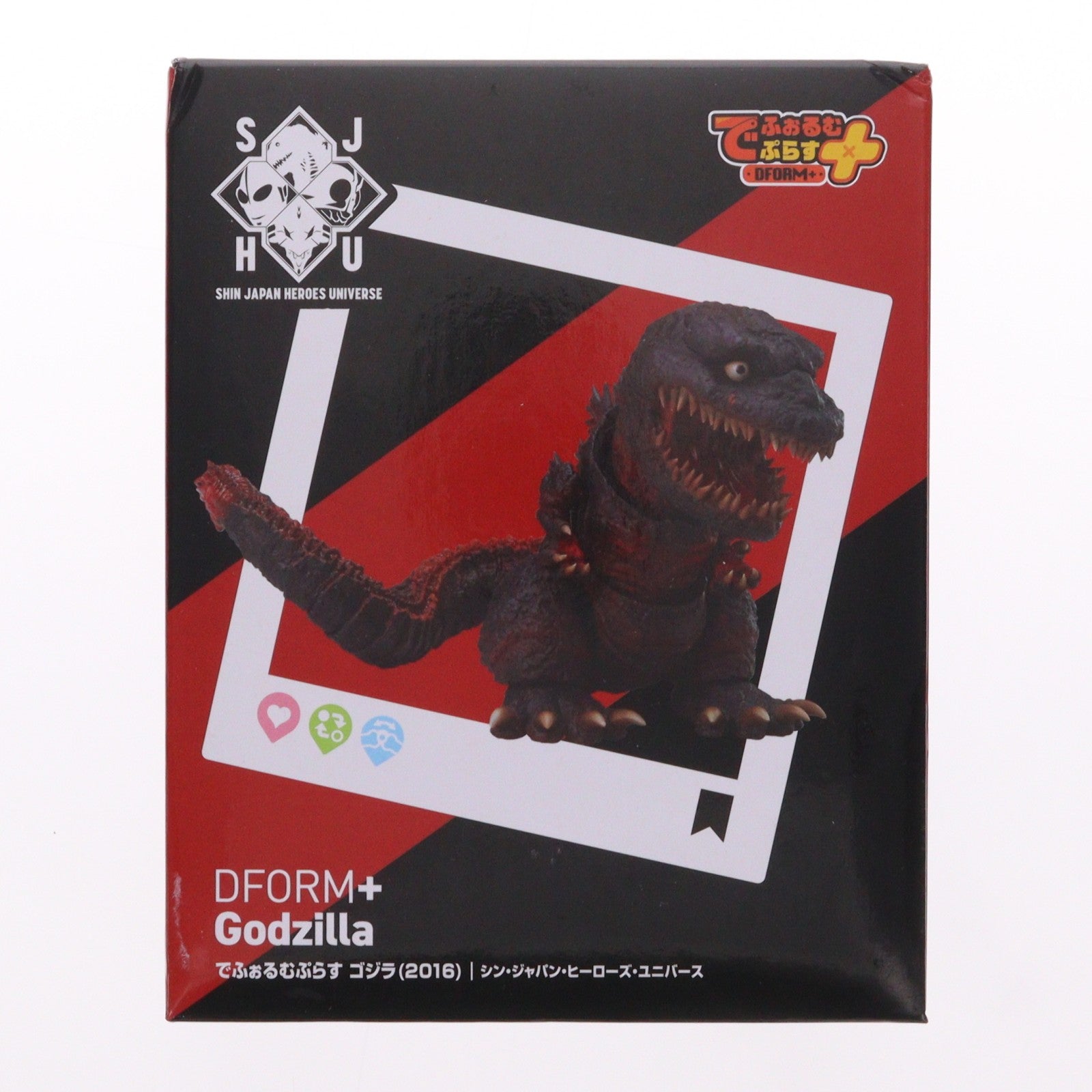 【中古即納】[FIG] ラウンドワン限定 でふぉるむぷらす ゴジラ(2016) シン・ジャパン・ヒーローズ・ユニバース フルアクションデフォルメフィギュア プライズ エルココ(20241213)