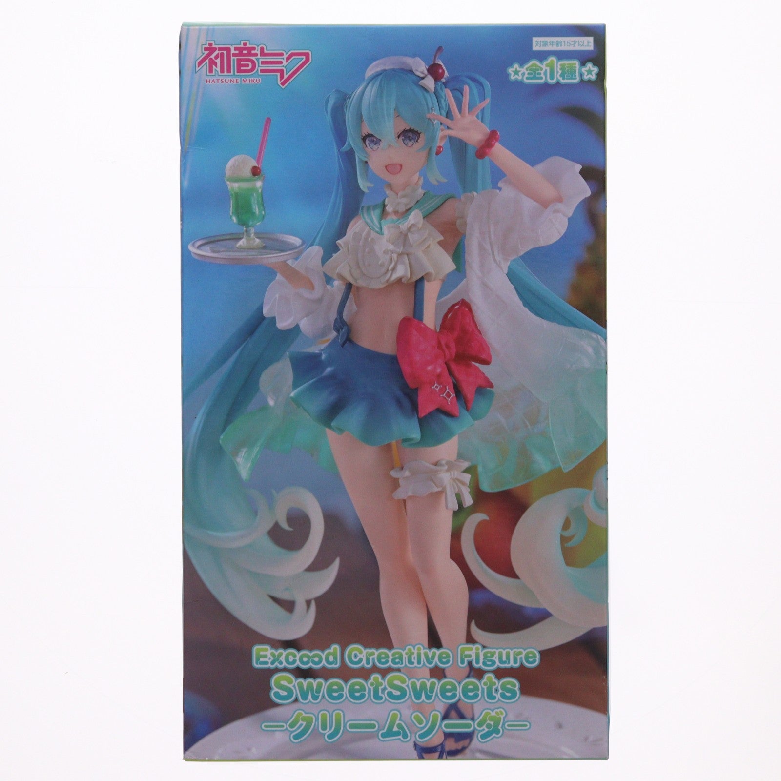 【中古即納】[FIG] 初音ミク キャラクター・ボーカル・シリーズ01 初音ミク Exc∞d Creative Figure SweetSweets-クリームソーダ- フィギュア プライズ(AMU-PRZ15610) フリュー(20230930)
