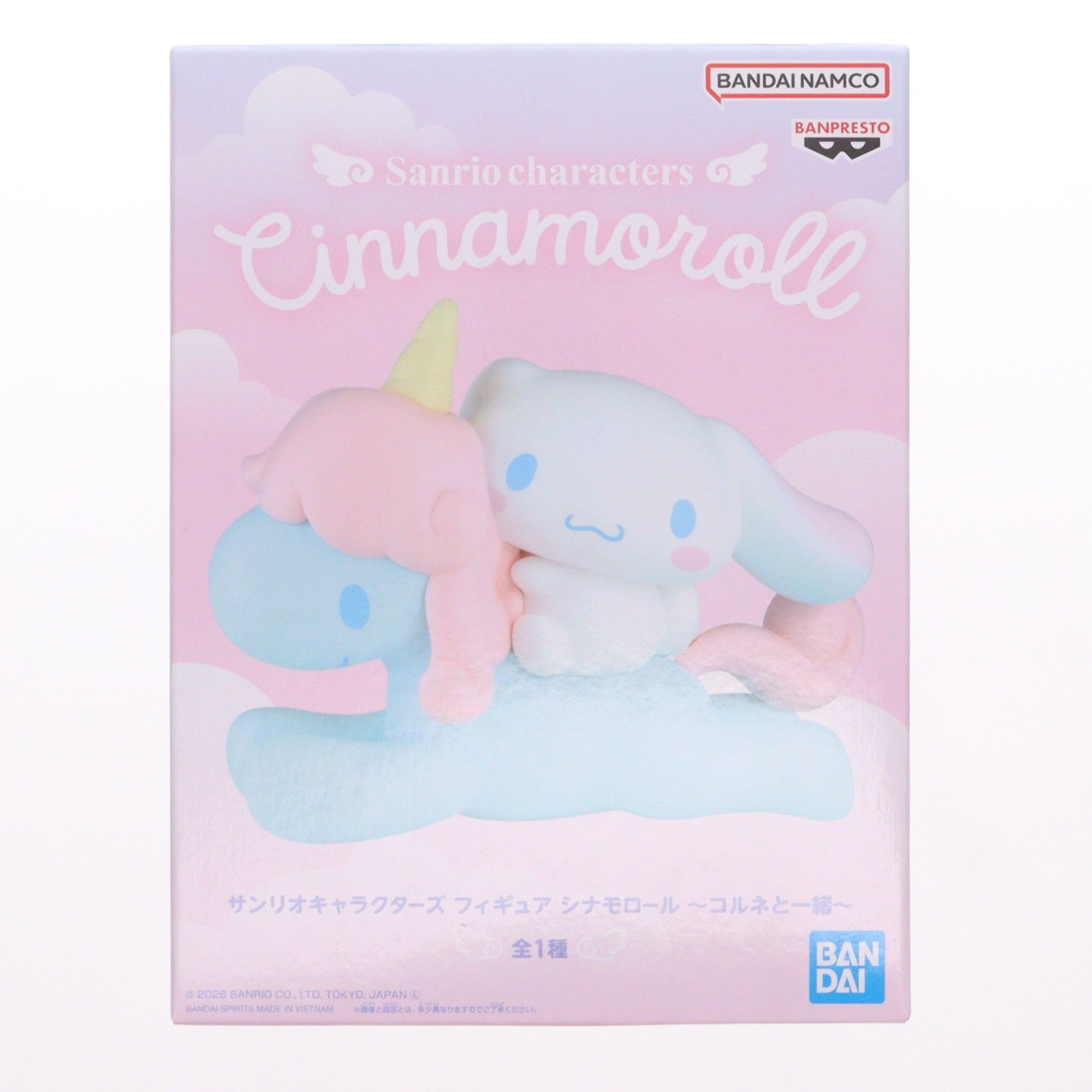 【中古即納】[FIG] シナモロール&コルネ サンリオキャラクターズ フィギュア シナモロール～コルネと一緒～ プライズ(2834916) バンプレスト(20260609)
