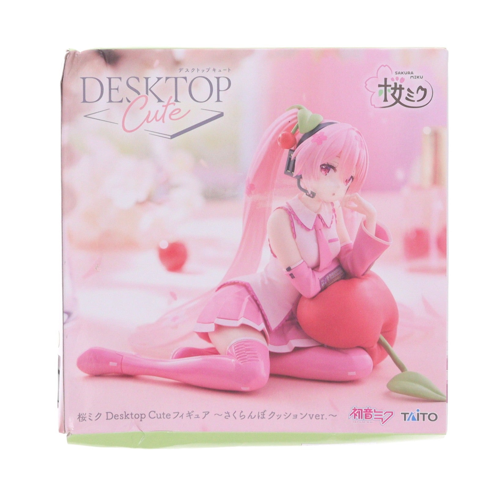【中古即納】[FIG] 桜ミク キャラクター・ボーカル・シリーズ01 初音ミク Desktop Cute フィギュア ～さくらんぼクッションver.～ プライズ(451846200) タイトー(20250228)