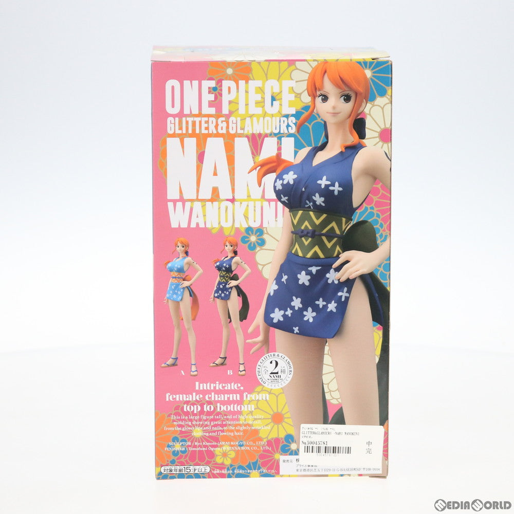 【中古即納】[FIG] ナミ(ネイビー) ワンピース GLITTER&GLAMOURS -NAMI WANOKUNI STYLE- ONE PIECE フィギュア プライズ(81848) バンプレスト(20200229)