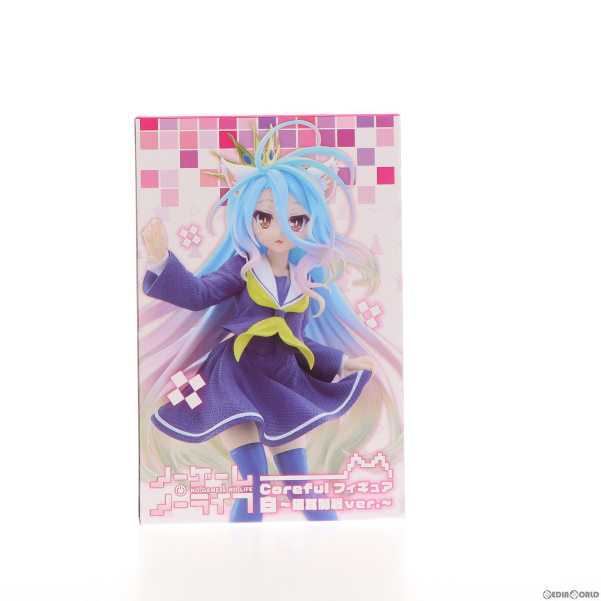 【中古即納】[FIG] 白(しろ) ノーゲーム・ノーライフ Coreful フィギュア 白～猫耳制服ver.～ プライズ(451703900) タイトー(20240210)