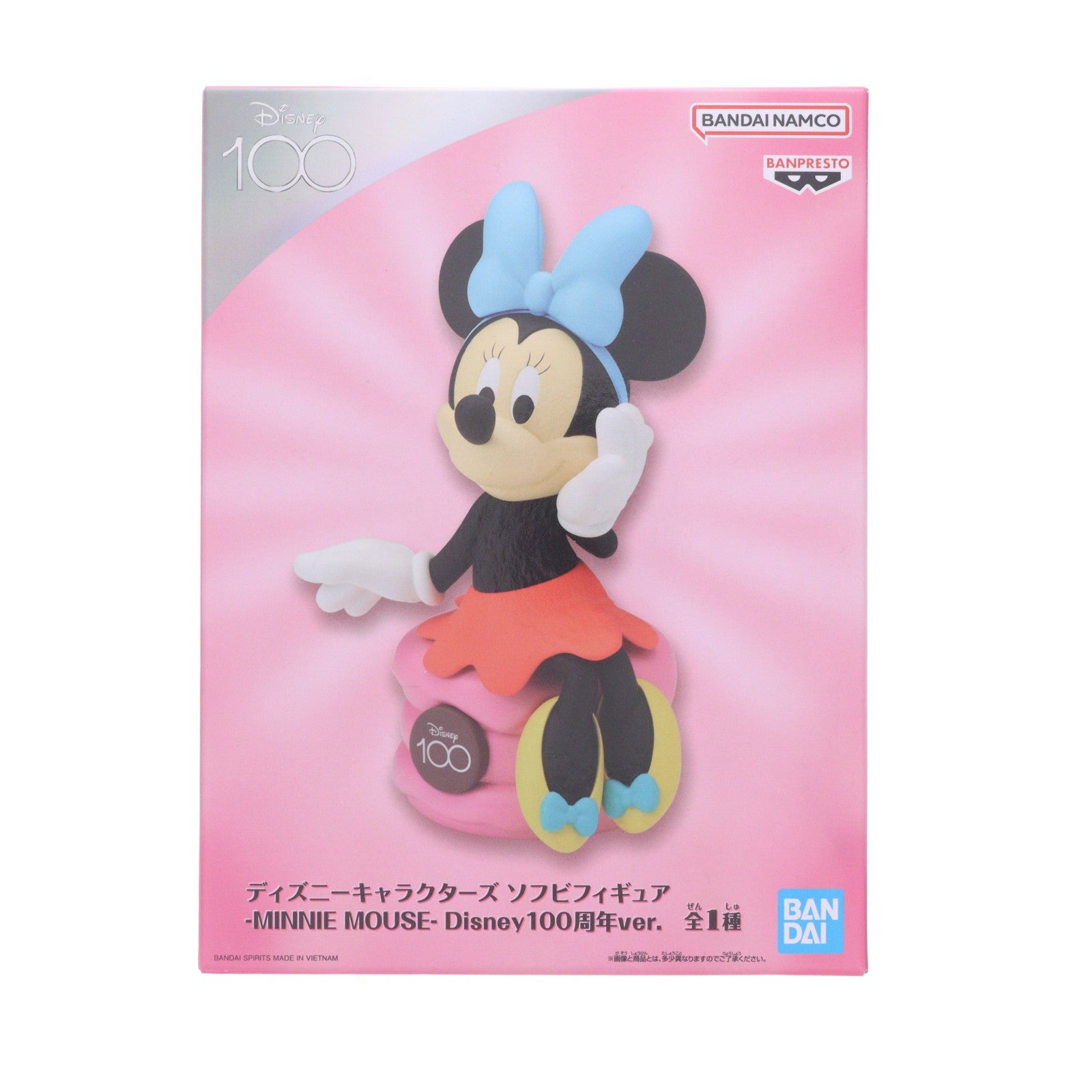 【中古即納】[FIG] ミニーマウス ディズニーキャラクターズ ソフビフィギュア -MINNIE MOUSE- Disney100周年ver. プライズ(2665817) バンプレスト(20231120)