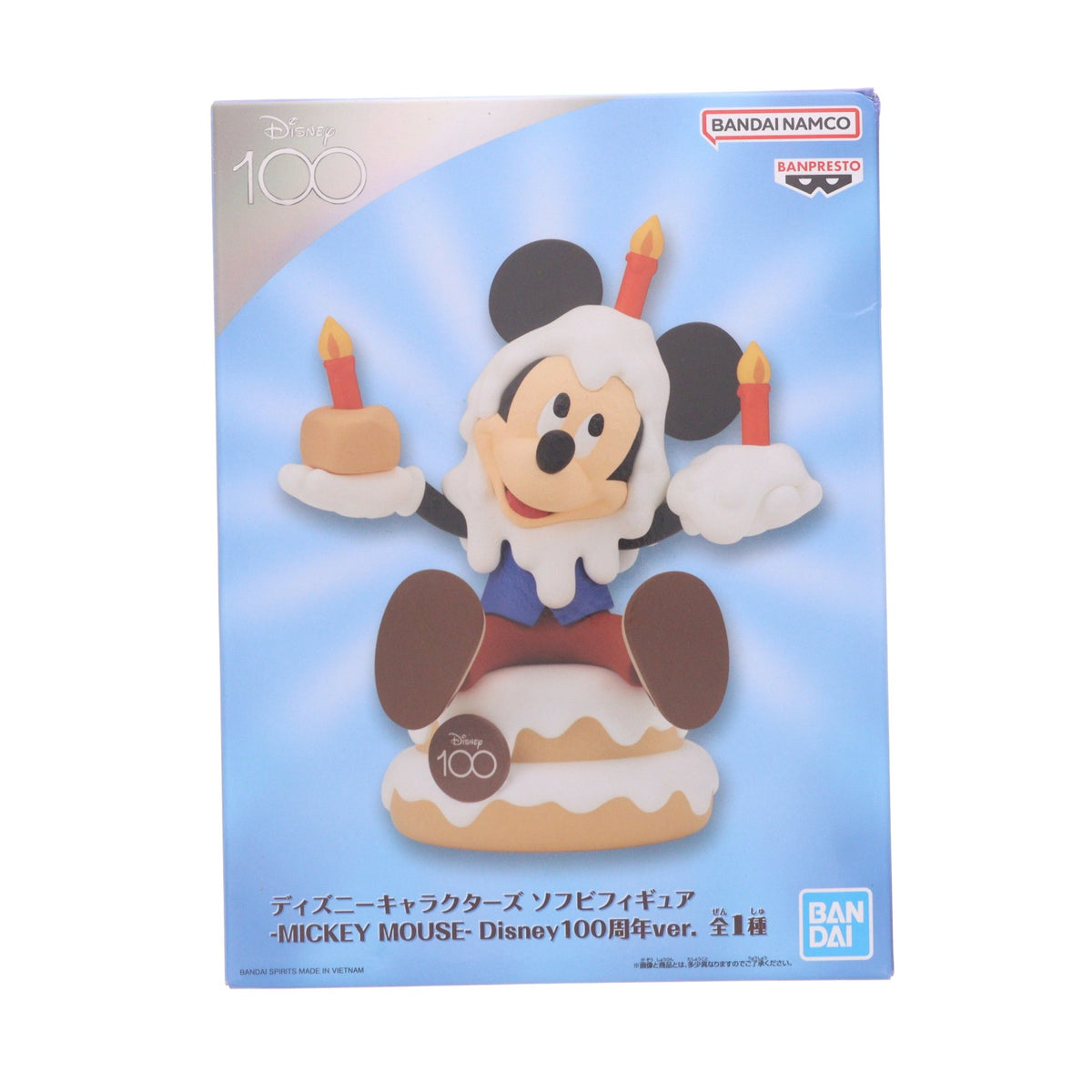 【中古即納】[FIG] ミッキーマウス ディズニーキャラクターズ ソフビフィギュア -MICKEY MOUSE- Disney100周年ver. プライズ(2665818) バンプレスト(20231031)