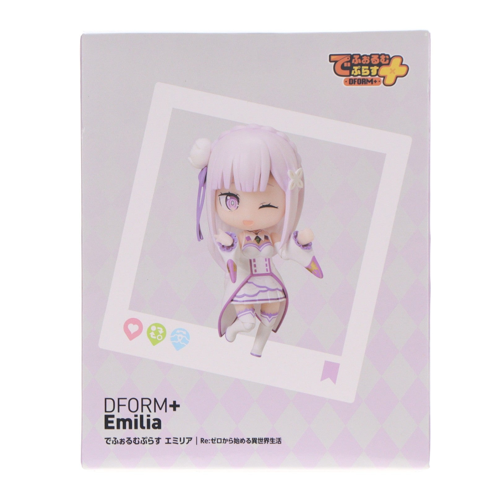 【中古即納】[FIG] でふぉるむぷらす エミリア Re:ゼロから始める異世界生活 フルアクションデフォルメフィギュア プライズ エルココ(20240620)