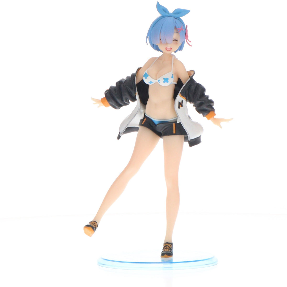 【中古即納】[FIG] タイトーオンラインクレーン限定 レム(笑顔ver) Re:ゼロから始める異世界生活 プレシャスフィギュア レム～ジャンパー水着 Ver.～ プライズ タイトー(20200610)