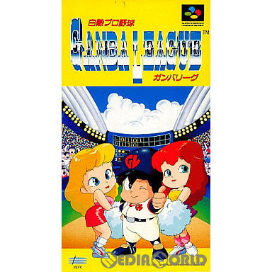 【中古即納】[SFC]白熱プロ野球ガンバリーグ エピック・ソニーレコード (19910809)