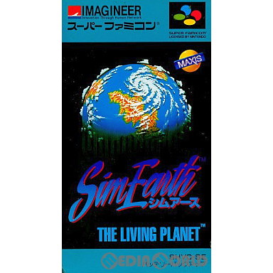 【中古即納】[箱説明書なし][SFC]シムアース(Sim Earth THE LIVING PLANET) イマジニア (19911229)