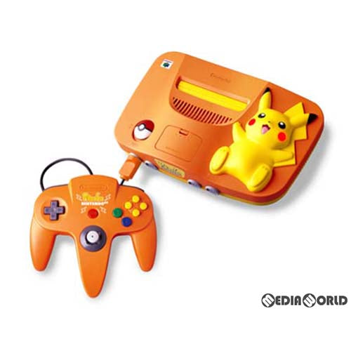 【中古即納】[N64](本体)ピカチュウ NINTENDO64(ニンテンドウ64/ニンテンドー64) オレンジ&イエロー(NUS-101) 任天堂 (20000721)