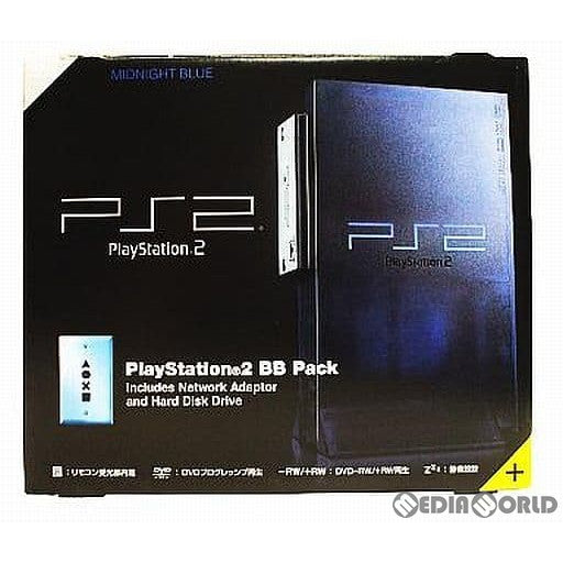 【中古即納】[本体][PS2]プレイステーション2 PlayStation2 BB Pack ミッドナイトブルー(SCPH-50000MB/NH)(20030612)