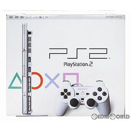 【中古即納】[PS2](本体)プレイステーション2 PlayStation2 セラミック・ホワイト(SCPH-75000CW)(20051101)