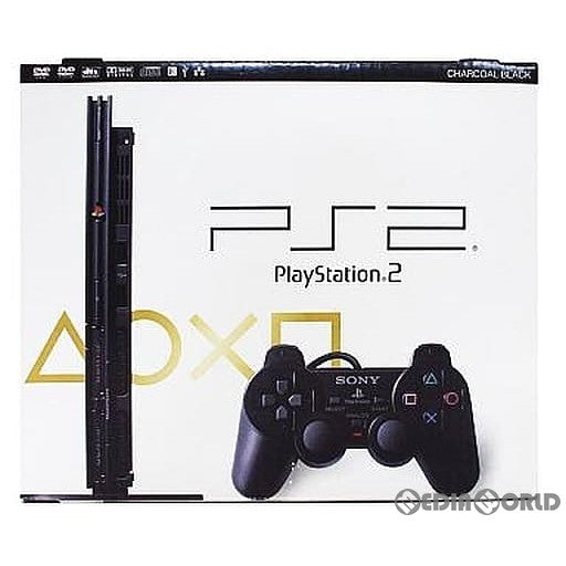 【中古即納】[本体][PS2]プレイステーション2 PlayStation2 チャコール・ブラック(SCPH-75000CB)(20051212)