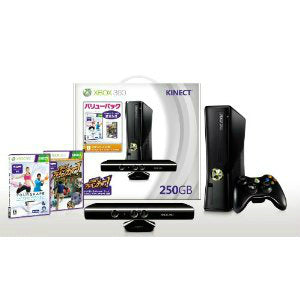 【中古即納】[Xbox360](本体)Xbox 360 250GB+Kinect(キネクト) バリューパック(キネクトアドベンチャー＆ユアシェイプ同梱)(RKH-00014)(20111013)