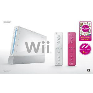 【中古即納】[本体][Wii]Wii(シロ) (Wiiリモコンプラスx2個(シロ/ピンク)＆Wii Party(パーティ)同梱) (RVL-S-WABM)(20111110)