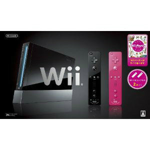 【中古即納】[Wii](本体)Wii(クロ) (Wiiリモコンプラスx2個(シロ/ピンク)＆Wii Party(パーティ)同梱) (RVL-S-KABN)(20111110)