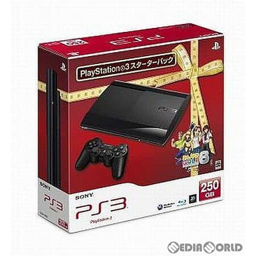 【中古即納】[PS3](本体)プレイステーション3 PlayStation3 スターターパック チャコール・ブラック 250GB(CECH-4000B) みんなのゴルフ6同梱版(CEJH-10022) ソニー・コンピュータエンタテインメント (20121122)