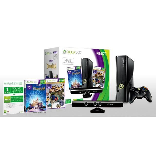 【中古即納】[Xbox360](本体)Xbox 360 4GB+Kinect(キネクト:ディズニーランド・アドベンチャーズ同梱版)(S4G-00143) マイクロソフト (20121115)