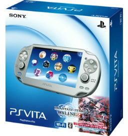 【中古即納】[PSVita](本体)PlayStationVita Wi-Fiモデル アイス・シルバー(ファンタシースターオンライン2同梱)(PCHJ-10007) ソニー・コンピュータエンタテインメント (20130228)