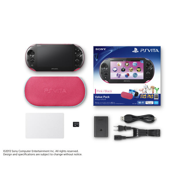 【中古即納】[B品][本体][PSVita]PlayStation Vita Value Pack Wi-Fiモデル ピンク/ブラック(PCHJ-10015)(20131205)