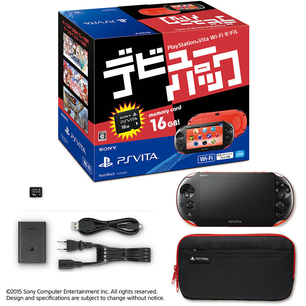 【新品即納】[PSVita](本体)PlayStation Vita(プレイステーションVita) デビューパック Wi-Fiモデル レッド/ブラック(PCHJ-10024) ソニー・コンピュータエンタテインメント (20150219)