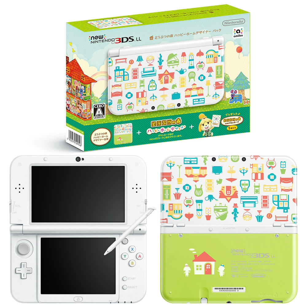 【新品即納】[3DS](本体)New ニンテンドー3DS LL どうぶつの森 ハッピーホームデザイナー パック(RED-S-WBDE) 任天堂 (20150730)