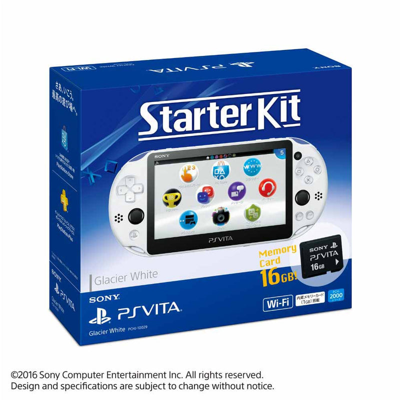 【新品即納】[PSVita](本体)PlayStation Vita Starter Kit(スターターキット)  グレイシャー・ホワイト(PCHJ-10029)(20160303)