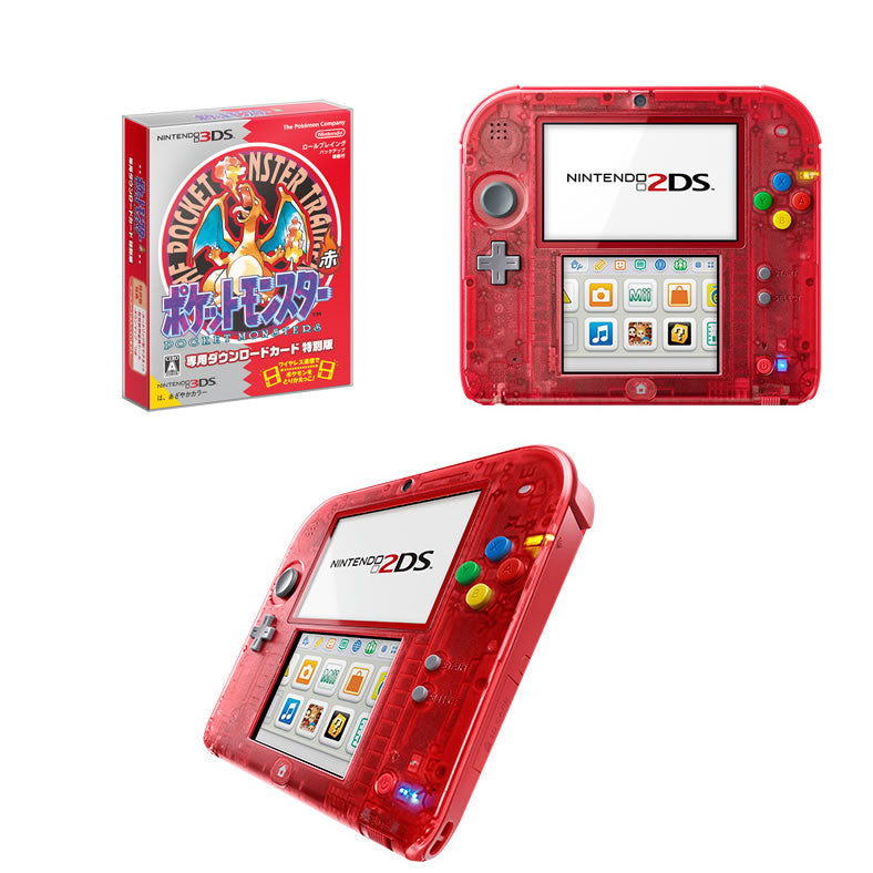 【中古即納】[3DS](本体)ニンテンドー2DS ポケットモンスター 赤 限定パック(FTR-S-RBDK) 任天堂 (20160227)