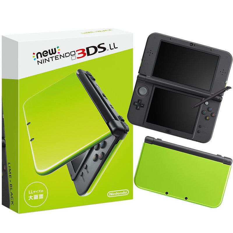 【中古即納】[3DS](本体)Newニンテンドー3DS LL ライム×ブラック(RED-S-MAAA) 任天堂 (20160609)