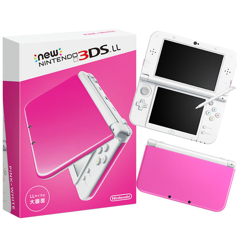 【中古即納】[3DS](本体)Newニンテンドー3DS LL ピンク×ホワイト(RED-S-PAAA) 任天堂 (20160609)