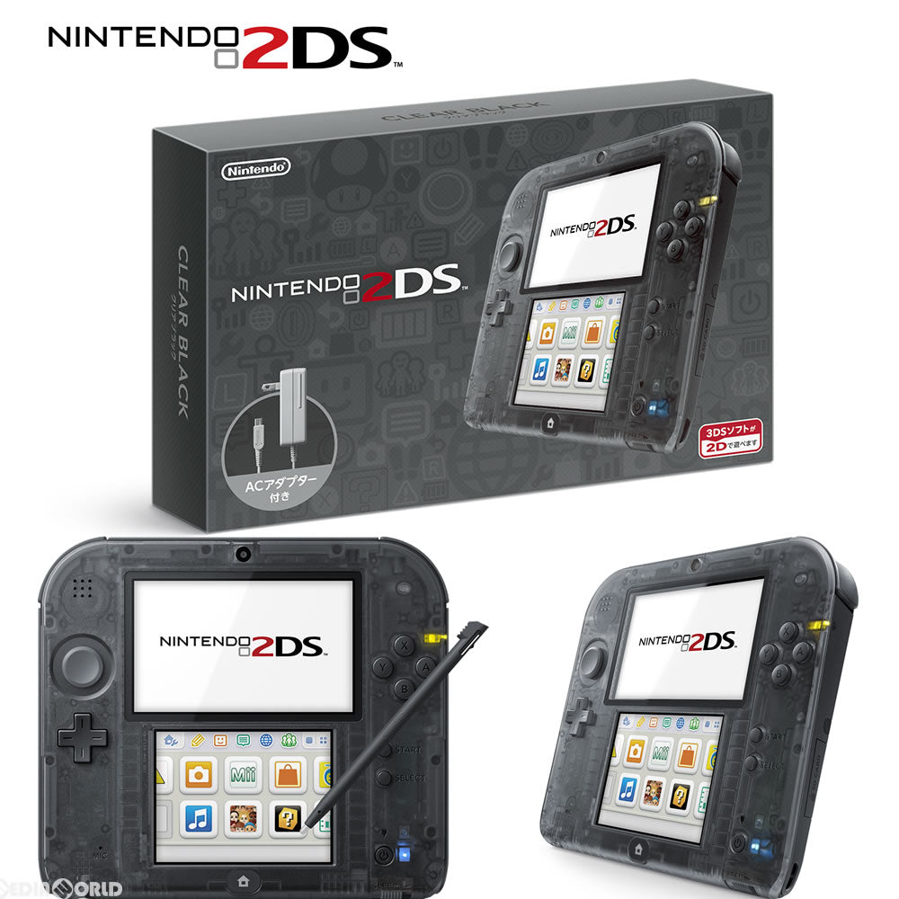 【中古即納】[3DS](本体)ニンテンドー2DS クリアブラック(FTR-S-KCAA) 任天堂 (20160915)