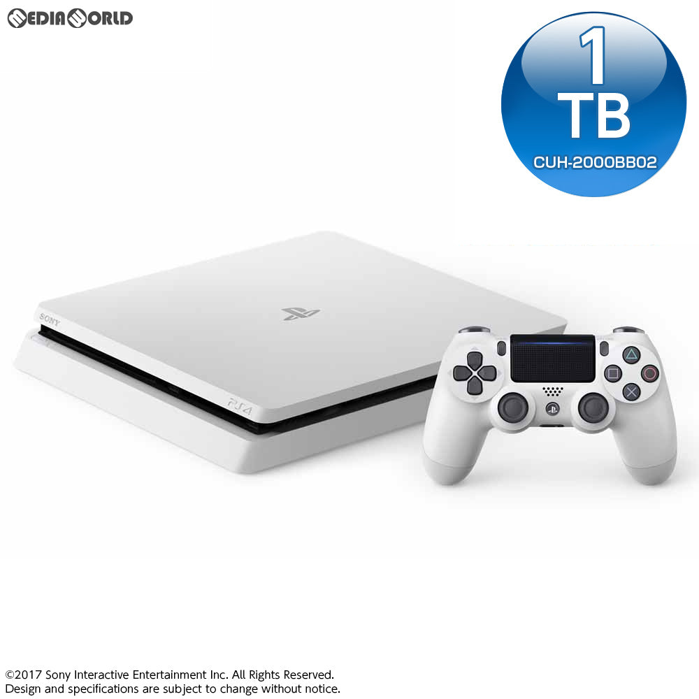 【新品即納】[PS4](本体)プレイステーション4 PlayStation4 グレイシャー・ホワイト 1TB(CUH-2000BB02) ソニー・インタラクティブエンタテインメント (20170223)