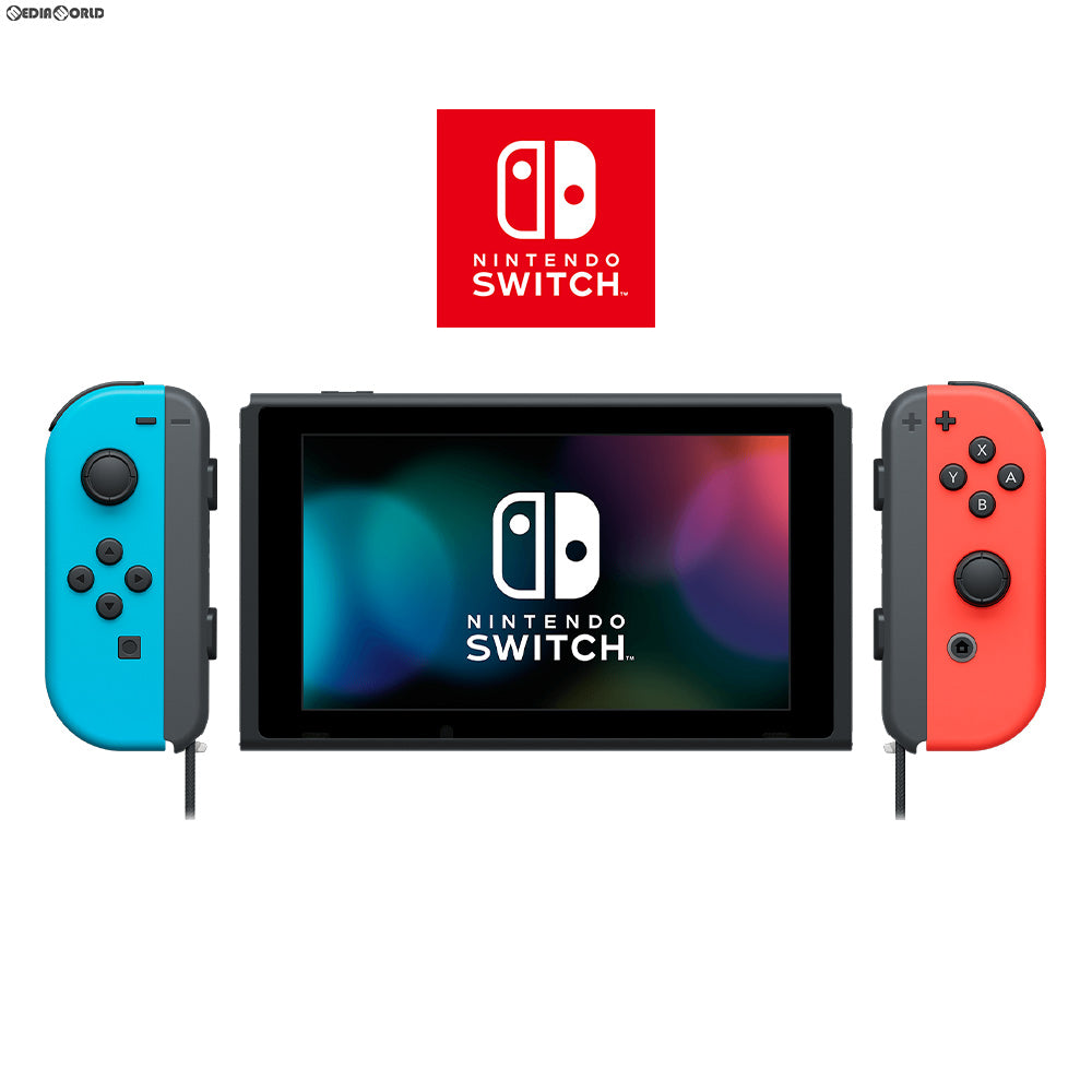 【中古即納】[本体][Switch]マイニンテンドーストア限定 Nintendo Switch(ニンテンドースイッチ) カスタマイズ Joy-Con(L) ネオンブルー/(R) ネオンレッド Joy-Conストラップ ブラック(HAC-S-KABAA)(20170303)