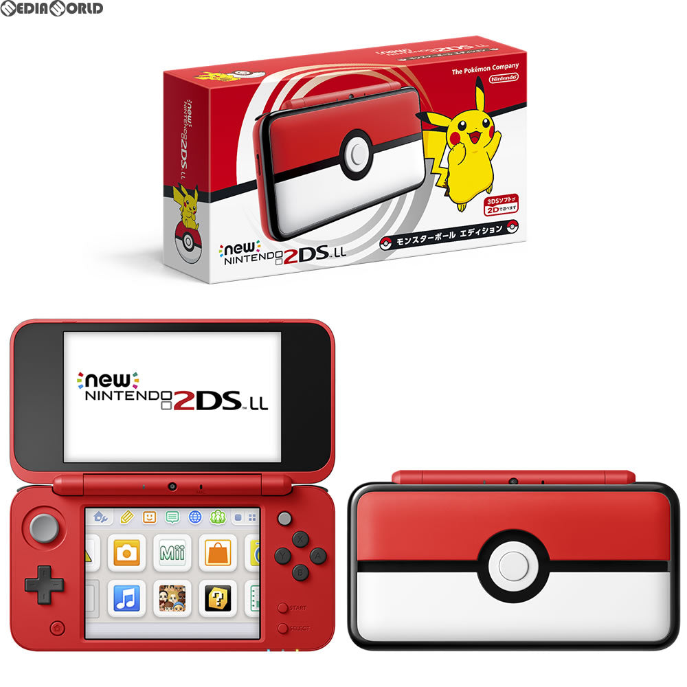 【中古即納】[B品][3DS](本体)Newニンテンドー2DS LL モンスターボールエディション(JAN-S-KCAA) 任天堂 (20171117)