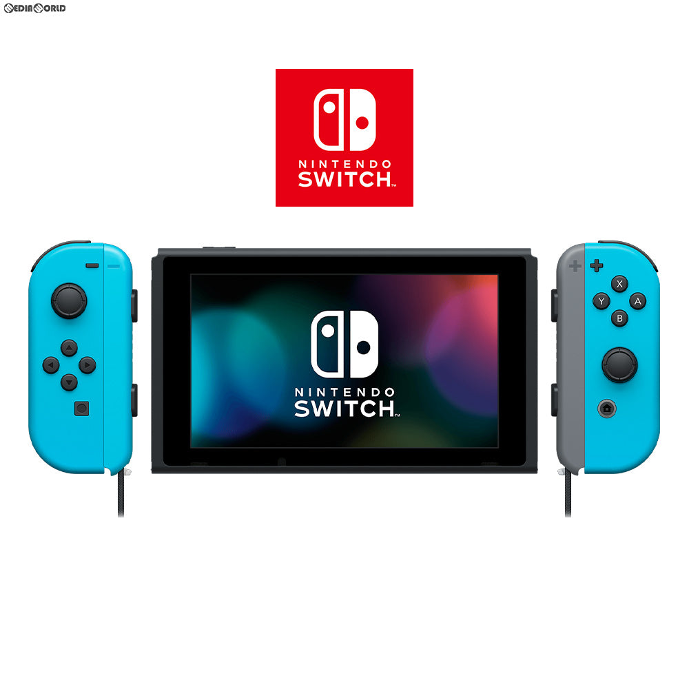 【中古即納】[Switch](本体)マイニンテンドーストア限定 Nintendo Switch(ニンテンドースイッチ) カスタマイズ Joy-Con(L)/(R) ネオンブルー Joy-Conストラップ ネオンブルー/グレー(HAC-S-KAYAA) 任天堂 (20170303)