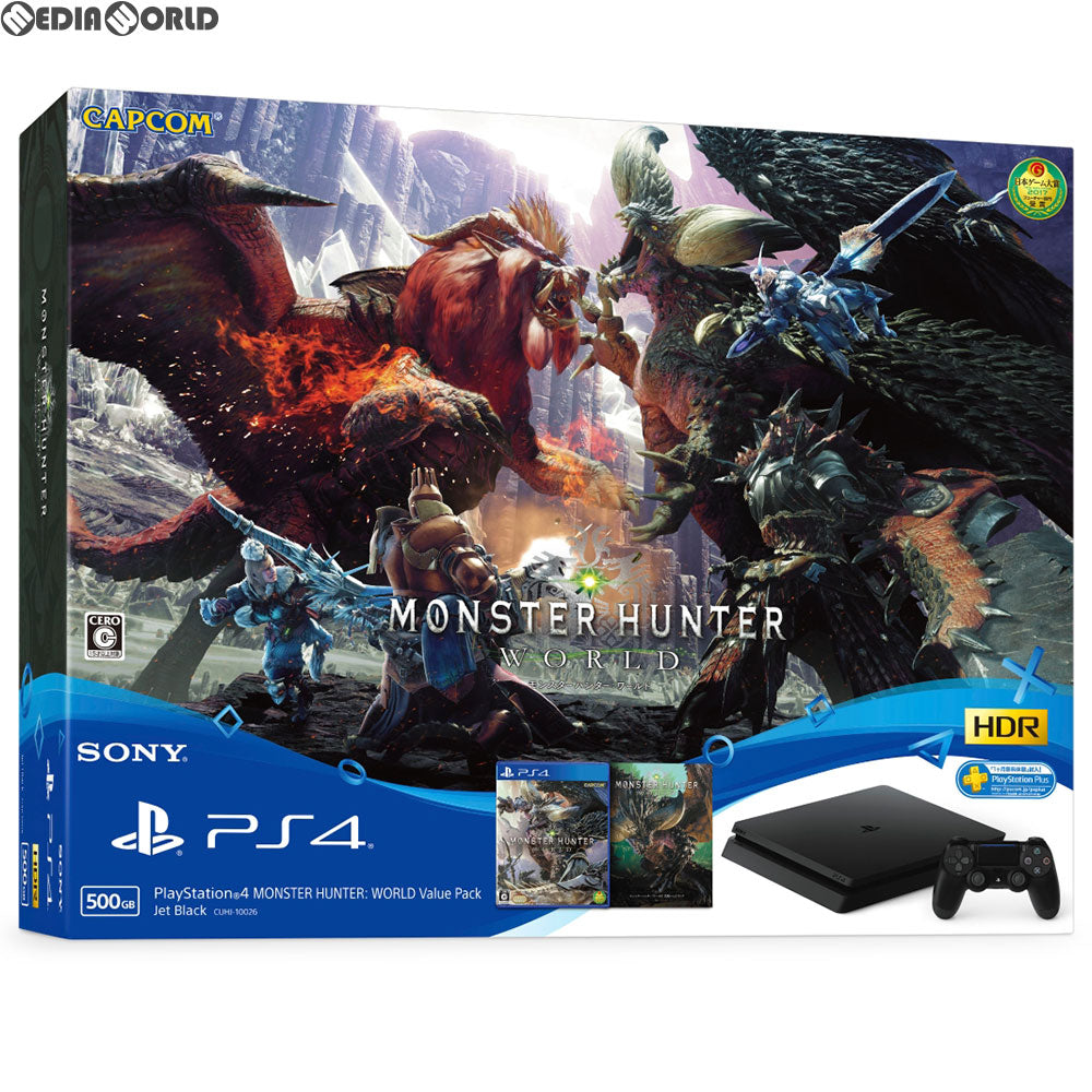 【新品即納】[PS4](本体)プレイステーション4 PlayStation4 MONSTER HUNTER: WORLD Value Pack(モンスターハンター:ワールド バリューパック)(CUHJ-10026) ソニー・インタラクティブエンタテインメント (20180726)