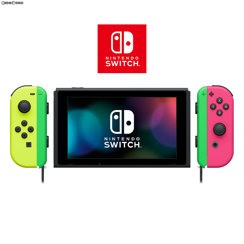 【中古即納】[本体][Switch]マイニンテンドーストア限定 Nintendo Switch(ニンテンドースイッチ) カスタマイズ Joy-Con(L) ネオンイエロー/(R) ネオンピンク Joy-Conストラップ ネオングリーン(HAC-S-KAYAA)(20170303)