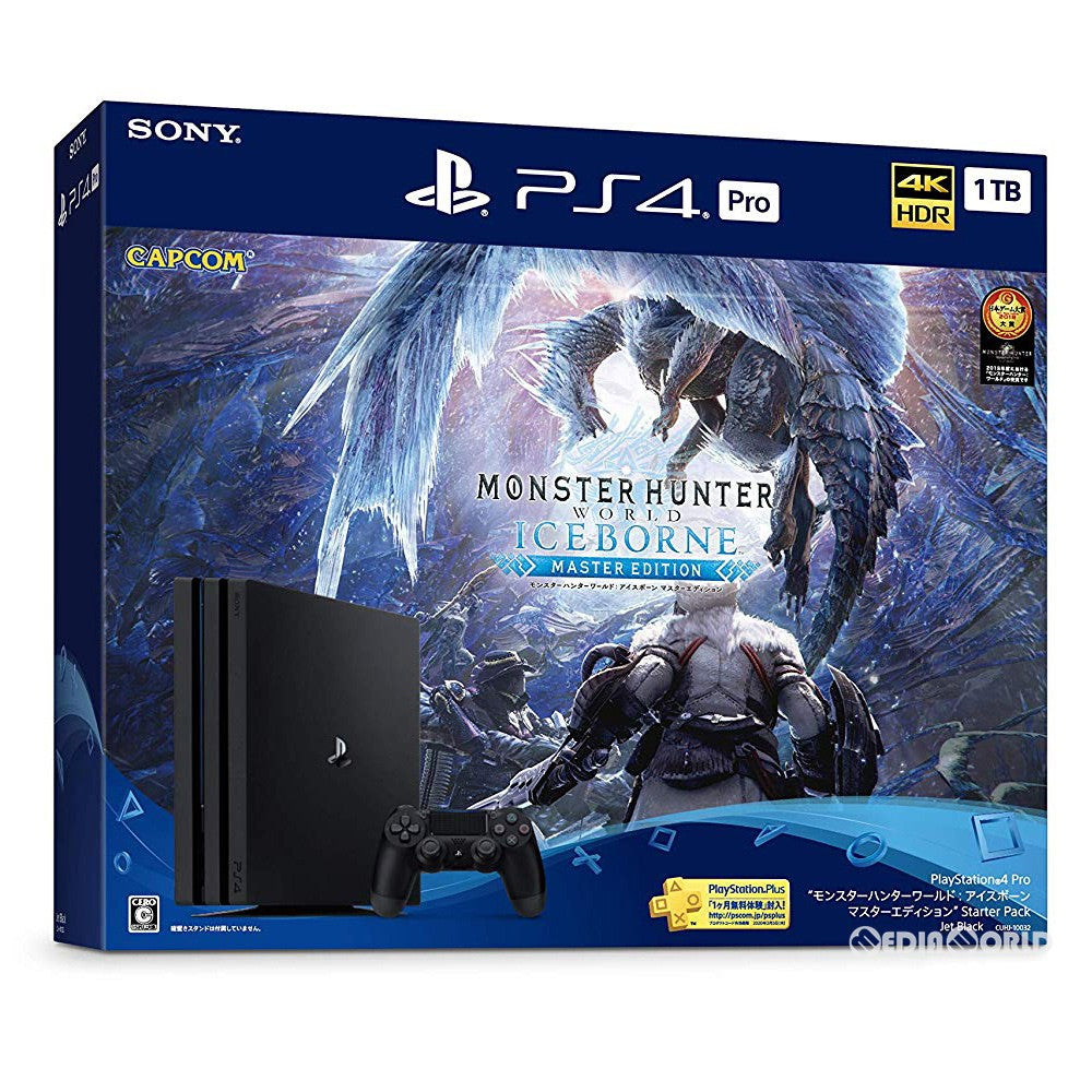 【中古即納】[PS4](本体)プレイステーション4 プロ PlayStation4 Pro モンスターハンターワールド:アイスボーン マスターエディション Starter Pack 1TB(CUHJ-10032) ソニー・インタラクティブエンタテインメント (20190906)