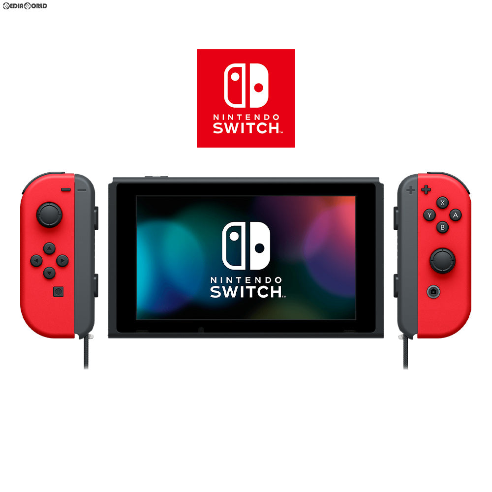 【中古即納】[Switch](本体)マイニンテンドーストア限定 Nintendo Switch(ニンテンドースイッチ) カスタマイズ Joy-Con(L)/(R) レッド Joy-Conストラップ ブラック(HAD-S-KAYAA) 任天堂 (20190830)