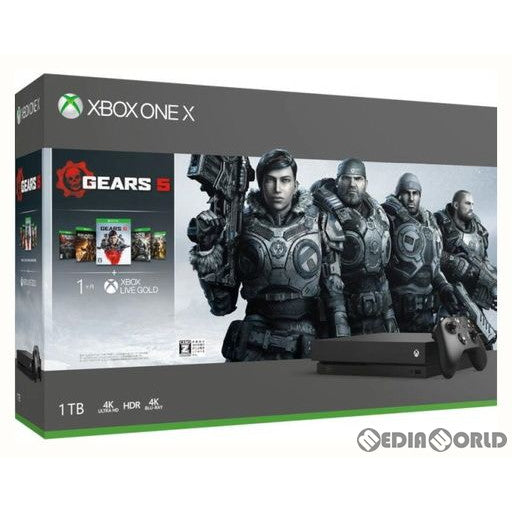 【中古即納】[お得品][B品][XboxOne](本体)(本体単品)Xbox One X 1TB(Gears 5 同梱版)(CYV-00336) 日本マイクロソフト (20190919)
