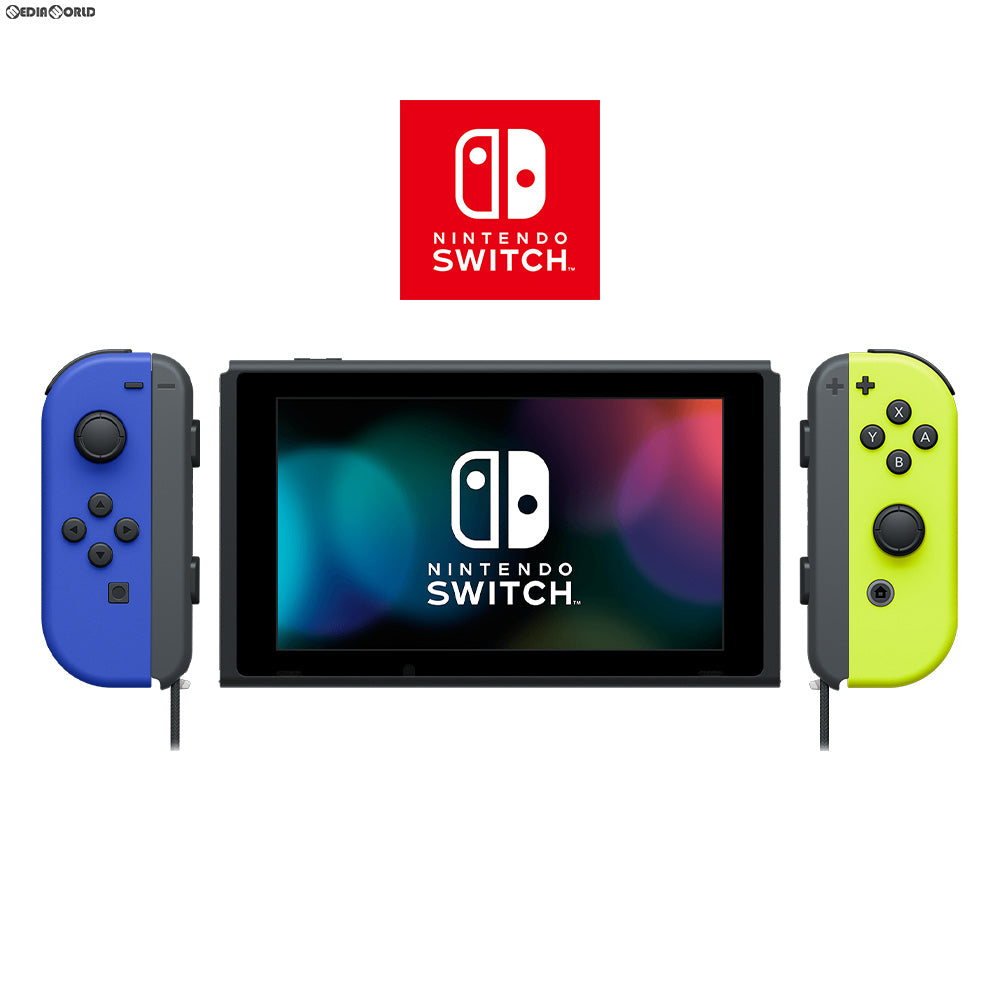 【中古即納】[Switch](本体)マイニンテンドーストア限定 Nintendo Switch(ニンテンドースイッチ) カスタマイズ Joy-Con(L) ブルー/(R) ネオンイエロー Joy-Conストラップ ブラック(HAD-S-KAYAA) 任天堂 (20190830)
