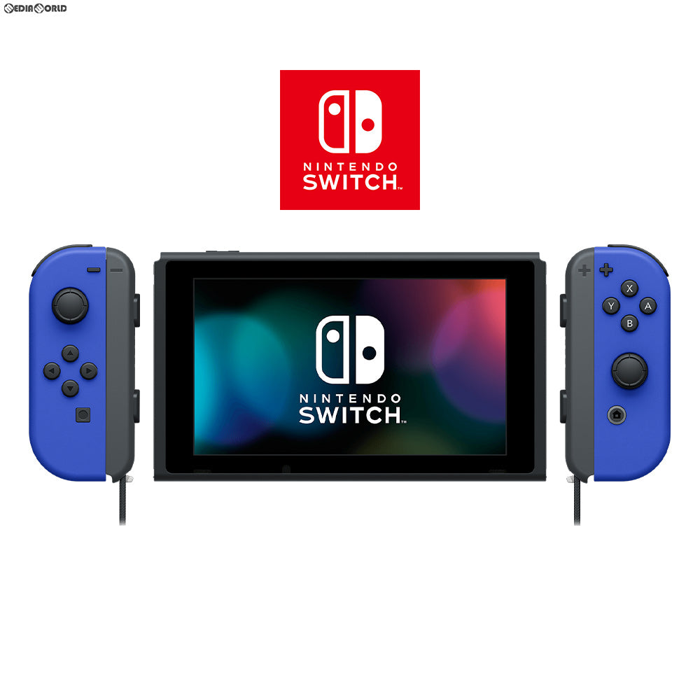 【中古即納】[Switch](本体)マイニンテンドーストア限定 Nintendo Switch(ニンテンドースイッチ) カスタマイズ Joy-Con(L) ブルー/(R) ブルー Joy-Conストラップ ブラック/ブラック(HAD-S-KAYAA)(20190830)