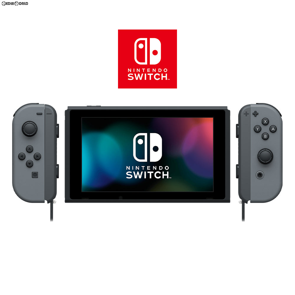 【中古即納】[Switch](本体)マイニンテンドーストア限定 (新型)Nintendo Switch(ニンテンドースイッチ) カスタマイズ Joy-Con(L)/(R) グレー Joy-Conストラップ ブラック(HAD-S-KAYAA) 任天堂 (20190830)