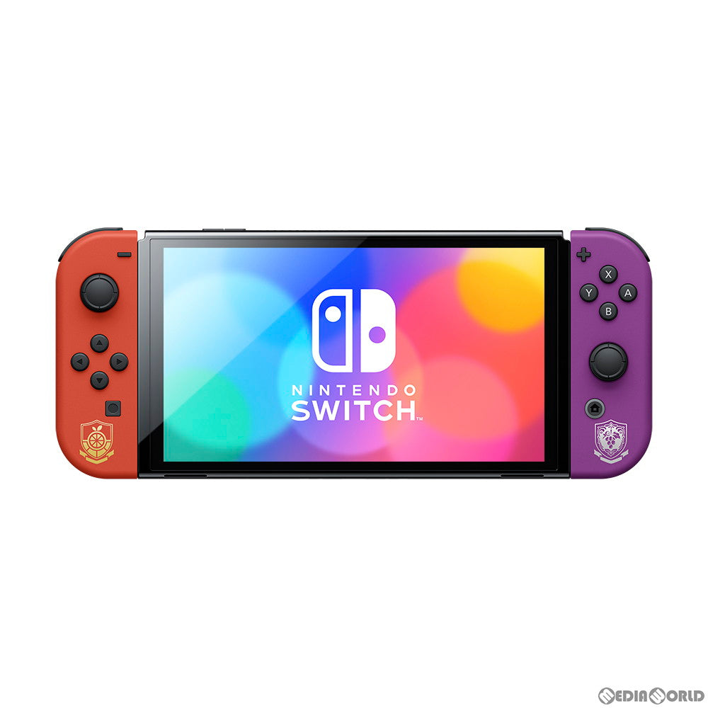 【中古即納】[Switch](本体)(未使用)Nintendo Switch(有機ELモデル)(ニンテンドースイッチ 有機ELモデル) スカーレット・バイオレットエディション(HEG-S-KEAAA) 任天堂 (20221104)